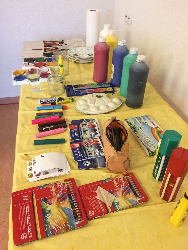 Im Kunstworkshop konnte der Kreativität freien Lauf gelassen werden.